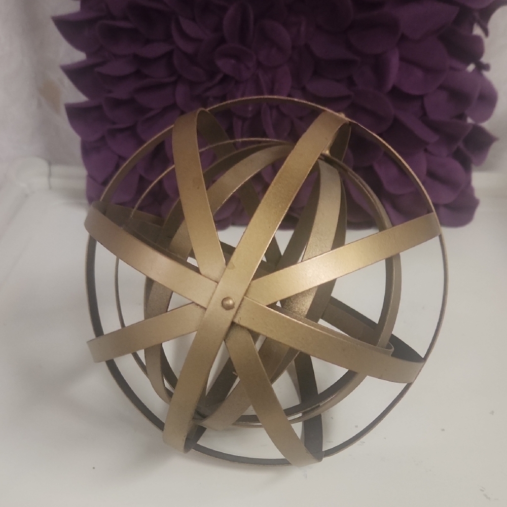 Decorative Metal Sphere 9 Inches - Picture 4 of 6